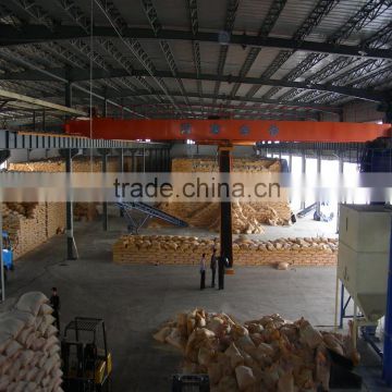 Semi crane stacker conveyor/speed stackers for flour/meal storage solution