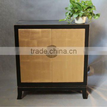Chinese antique reproduction golden cabinet