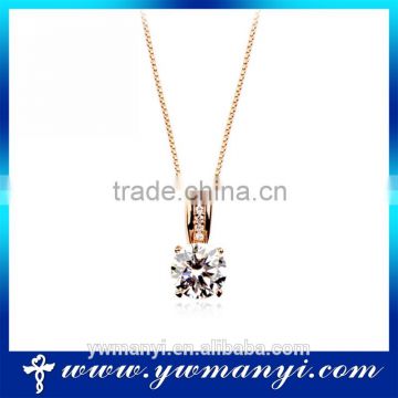 Most popular products gold plated jewellery zircon pendant necklace cheap sale P0011