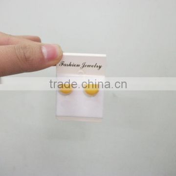 velvet plastic earring hang card with logo printing