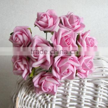 elegant mini artificial flowers rose bouquets with glitters ornament for wedding decorations
