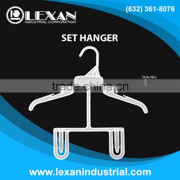 429 - 12" Set Hanger for Tops and Bottoms, Shirts and Shorts, Shirts and Pants (Philippines)
