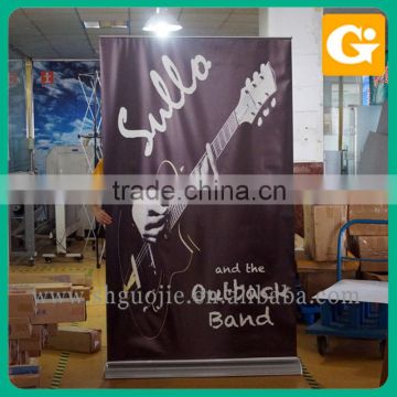 Electric roll banner display promotion