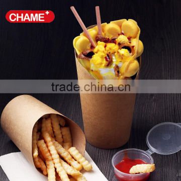 Fashion design Disposable Colorful Paper Hot Chip Cups