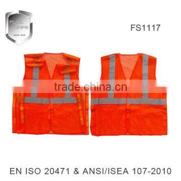 2016 news black binding mesh safety vest