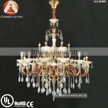 18 Light Zinc Alloy Chandelier from Zhongshan with Clear Crystal