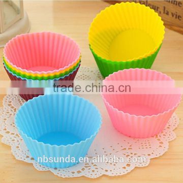 2015 hot sale factory wholesale food grade silicone cupcake mold