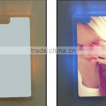 LED flashing blank sublimation PC phone case for iPhone 5C with metal Insert