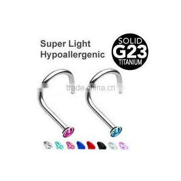 G23 Solid Titanium Nose Screws body piercing jewelry