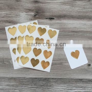 NEW Gold Heart Stickers
