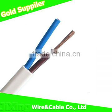 300/500V 2x1.5mm2 BVVB flat twin wire electric cable with flexible pvc copper