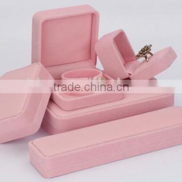 Elegant pink Flannel jewelry Boxes & Cases Velvet ring box