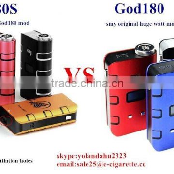e-cigarett mod battery variable voltage Mod god180s(220w),max vapor electronic cigarette god180s