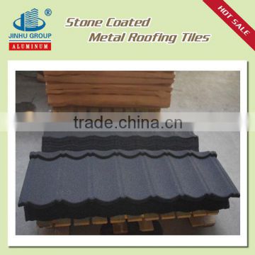 Colorful stone coated steel roofing tiles