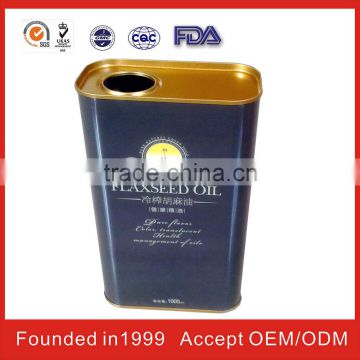 china square edible oil tin cans for FDA