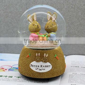 Cute peter rabbits souvenirs gifts wedding favors snow globe