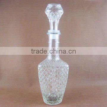 Glassware,Glass wine bottle with lid