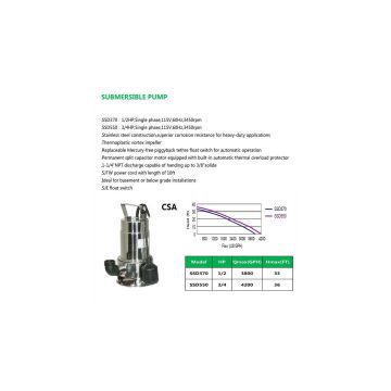 SUBMERSIBLE PUMP SSD370 SSD550