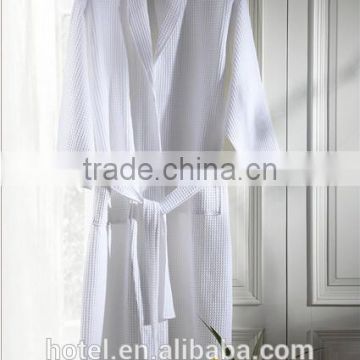 warm cotton robe,custom size weave waffle robe