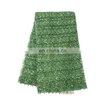 Green color Fine french lace