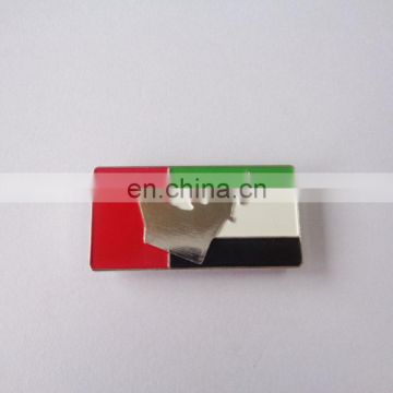 UAE flag and map shaped logo customized UAE national day gift souvenir metal badge