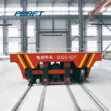 150 ton Carbon steel Rail Guided Electric Flat Transfer Cart for Factory Cargo Transportation