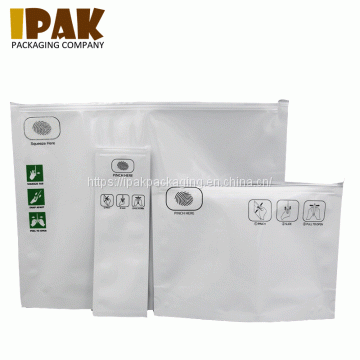 Custom printed child resistant pouch for tobacco packaging