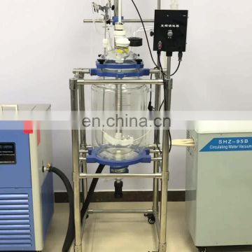 Lab Double-Layer Heated 10L Jacketed Glass Reactor