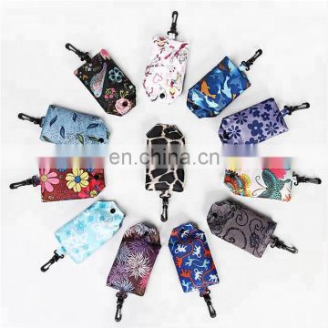 grocery waterproof polyester foldable travel duffle bag recycled eco printed shopping  foldable baby travel bag with pouch