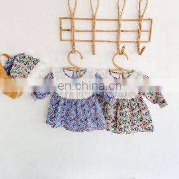 2020 baby autumn Korean style floral girl one-piece triangle romper