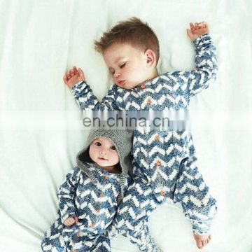 Winter baby clothes Boy Girl knitted jumpsuit Long sleeve chevron design rompers warmer kids clothing
