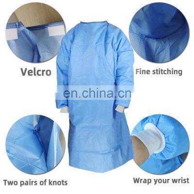 Waterproof Coverall Suit 2 Layer Non Woven PP 25gsm Disposable Non-Toxic Isolation Gown