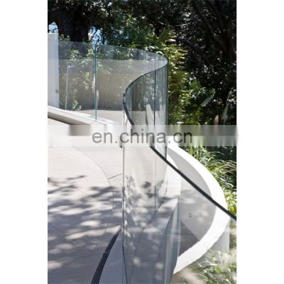 U Channel Type Safety Glass Railing for Balcony Balustrade