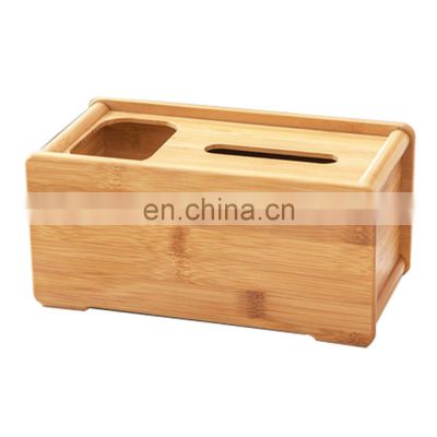 Free standing bamboo tissue box waterproof toilet paper tissue napkin box