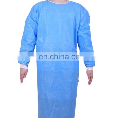 Medical SMS Non-woven EN13975 reinforced sterile surgical gown