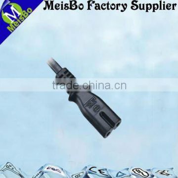 pvc abs black power cords with molded plug with general purpose