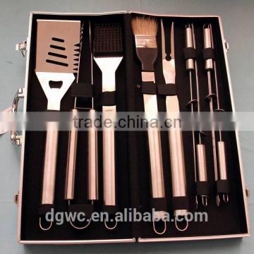 stainless steel bbq tools with case