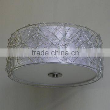 silver cover lamp shade(La pantalla/Abat - jour) with24"drum shade SHC2407-GB