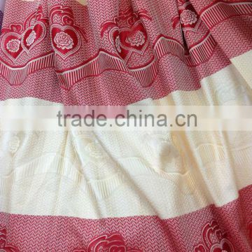 Polyester flower cheap window Curtain Fabric CL-003