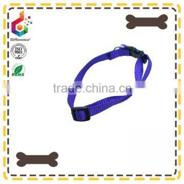 Purple nylon rope collar with a ring bell