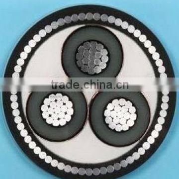 high voltage 18/30kv aluminum conductor xlpe insulated steel wire armored cable