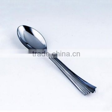Wholesable Disposable Plastic Silver Spoon