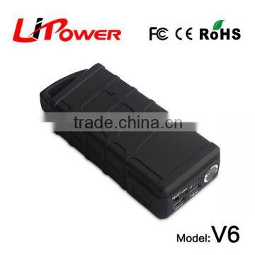 on promotion 12000mAh 12v lithium car starter battery emergency jump starter power supply with car charger