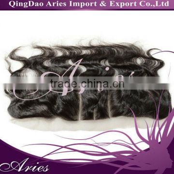 13"x4" Remy Brazilian Virgin Human Hair Body Wave Mid Part Lace Frontal Closure