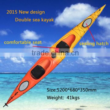5.2m plastic kayak / 2 person fishing kayak / canoe kayak