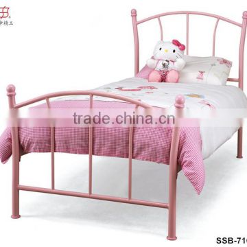 Home Bedroom Single Size Double Size Girl Pink Steel Bed Frame