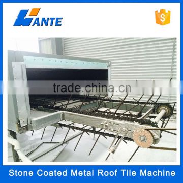 High quality aluminum zinc plate colorful stone coated metal roof tile machines, clay roof tile machine