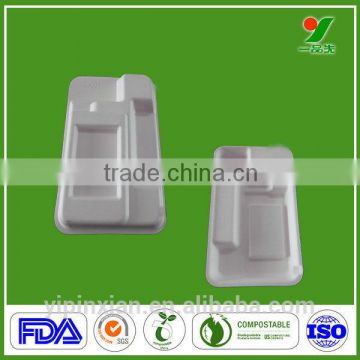 Guangzhou 100% Molded Recycled Paper Pulp Tray Packaging