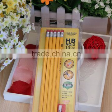 Yellow rod head skin hb pencil and pencil sharpener