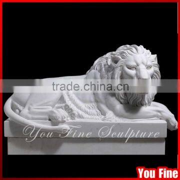Outdoor Detective Marble Lion Statue